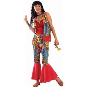Women's Rubie's Hippe 2 Pc Halloween Costume Outfit Sz Large (12-14)